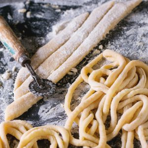 Pasta and bread